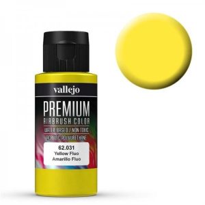 60 ml. Yellow Fluorescent Premium RC Color Serisi Maket Boyası, Vallejo 62031