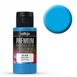 60 ml. Blue Fluorescent Premium RC Color Serisi Maket Boyası, Vallejo 62038