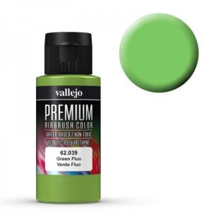 60 ml. Green Fluorescent Premium RC Color Serisi Maket Boyası, Vallejo 62039