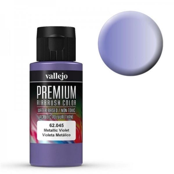 60 ml. Metalik Violet Pearl&Metaliks Premium RC Color Serisi Maket Boyası, Vallejo 62045