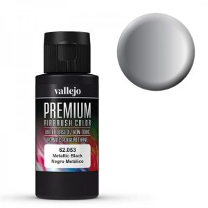 60 ml. Metalik Black Pearl&Metaliks Premium RC Color Serisi Maket Boyası, Vallejo 62053