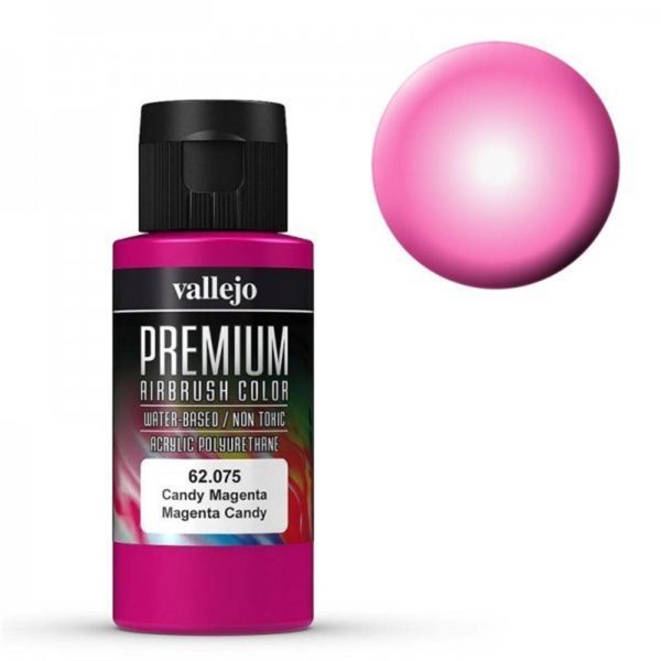 60 ml. Candy Magenta Premium RC Color Serisi Maket Boyası, Vallejo 62075