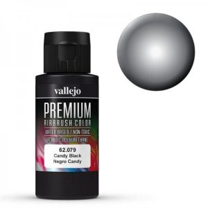 60 ml. Candy Black Premium RC Color Serisi Maket Boyası, Vallejo 62079