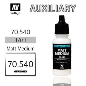 17 ml. Matt Medium (Matlaştırıcı) Maket Boyası, Vallejo 70540