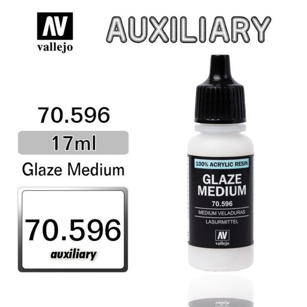 17 ml. Glaze Medium (Şeffaflaştırıcı) Maket Boyası, Vallejo 70596