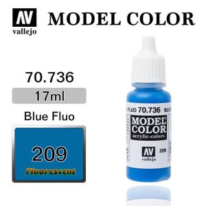 17 ml. (209) Blue Fluorescent Model Color Serisi Maket Boyası, Vallejo 70736
