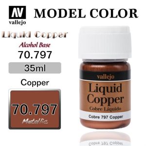 35 ml. (218) Bakır (Alcohol Based) Metal Pigmentli Alkol Bazlı Maket Boyası, Vallejo 70797