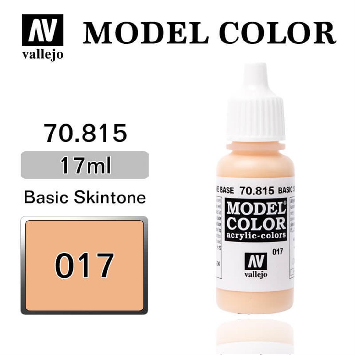 17 ml. (17) Basic Skintone-Matt Model Color Serisi Maket Boyası, Vallejo 70815