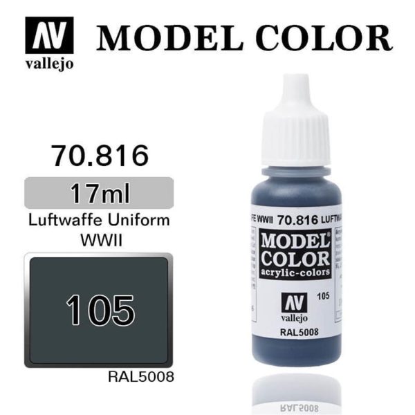17 ml. (105) Luftwaffe Uniform WWII Model Color Serisi Maket Boyası, Vallejo 70816