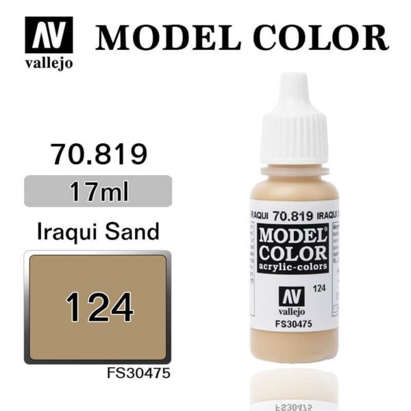 17 ml. (124) Iraqui Sand-Matt Model Color Serisi Maket Boyası, Vallejo 70819