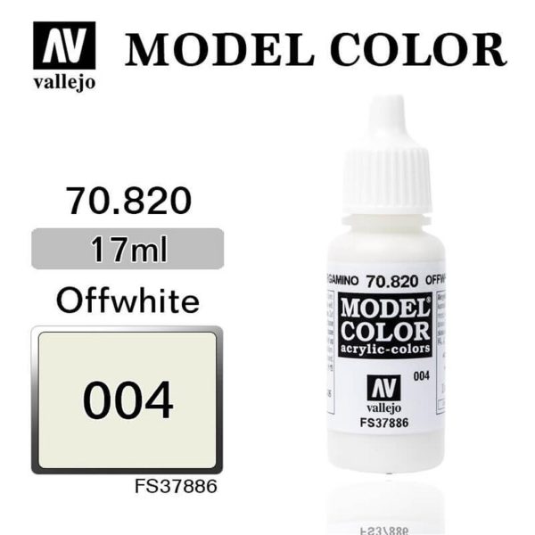 17 ml. (4) Offwhite-Matt Model Color Serisi Maket Boyası, Vallejo 70820