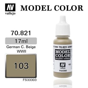 17 ml. (103) German Cam.Beige WWII-Matt Model Color Serisi Maket Boyası, Vallejo 70821