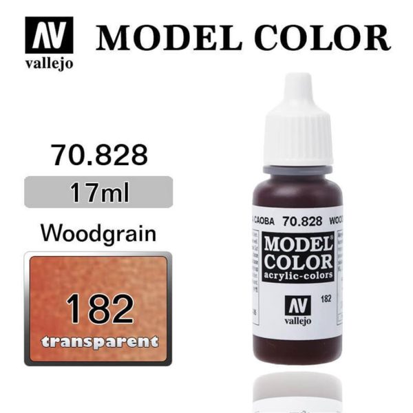 17 ml. (182) Woodgrain-Transparent Model Color Serisi Maket Boyası, Vallejo 70828