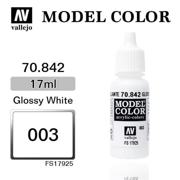 17 ml. (3) Gloss White-Matt Model Color Serisi Maket Boyası, Vallejo 70842