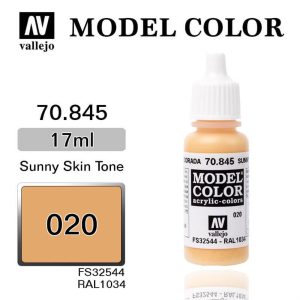 17 ml. (20) Sunny Skin Tone-Matt Model Color Serisi Maket Boyası, Vallejo 70845