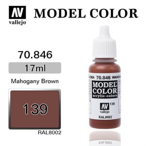 17 ml. (139) Mahogany Brown-Matt Model Color Serisi Maket Boyası, Vallejo 70846