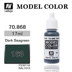17 ml. (163) Dark Seagreen-Matt Model Color Serisi Maket Boyası, Vallejo 70868