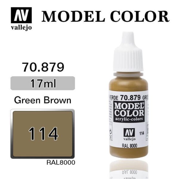17 ml. (114) Green Brown-Matt Model Color Serisi Maket Boyası, Vallejo 70879