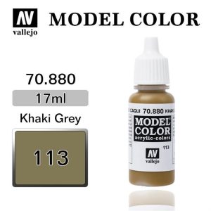 17 ml. (113) Khaki Grey-Matt Model Color Serisi Maket Boyası, Vallejo 70880