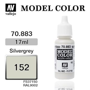 17 ml. (152) Gümüşgrey-Matt Model Color Serisi Maket Boyası, Vallejo 70883