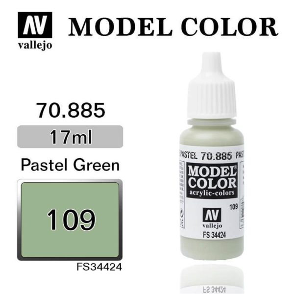 17 ml. (109) Pastel Green-Matt Model Color Serisi Maket Boyası, Vallejo 70885
