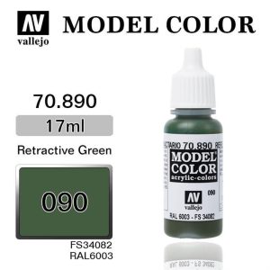 17 ml. (90) Retractive Green-Matt Model Color Serisi Maket Boyası, Vallejo 70890