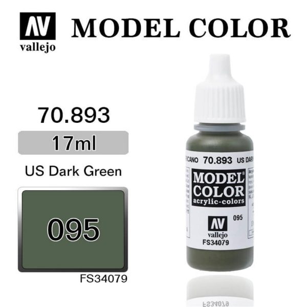 17 ml. (95) Us Dark Green-Matt Model Color Serisi Maket Boyası, Vallejo 70893
