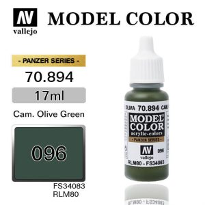 17 ml. (96) Cam. Olive Green-Matt Model Color Serisi Maket Boyası, Vallejo 70894