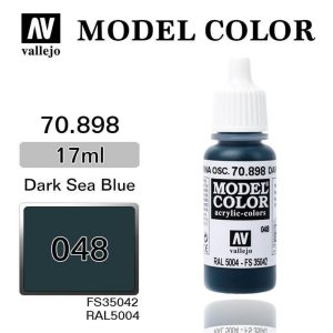 17 ml. (48) Dark Sea Blue-Matt Model Color Serisi Maket Boyası, Vallejo 70898