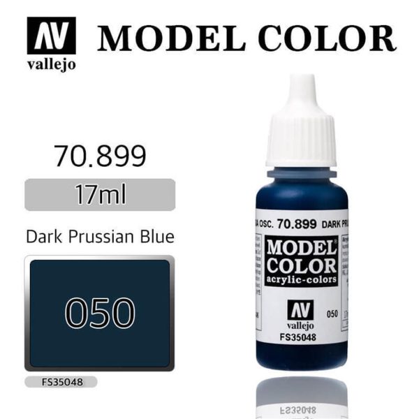 17 ml. (50) Dark Prussian Blue-Matt Model Color Serisi Maket Boyası, Vallejo 70899