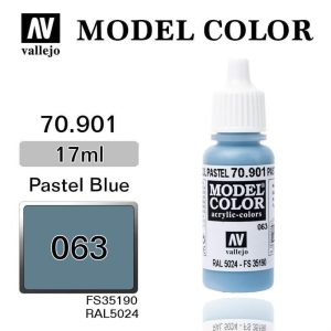 17 ml. (63) Pastel Blue-Matt Model Color Serisi Maket Boyası, Vallejo 70901