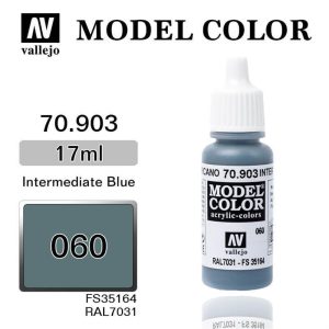 17 ml. (60) Intermediate Blue-Matt Model Color Serisi Maket Boyası, Vallejo 70903