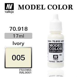 17 ml. (5) IVory-Matt Model Color Serisi Maket Boyası, Vallejo 70918