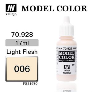 17 ml. (6) Light Flesh-Matt Model Color Serisi Maket Boyası, Vallejo 70928