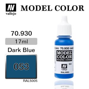 17 ml. (53) Dark Blue-Matt Model Color Serisi Maket Boyası, Vallejo 70930