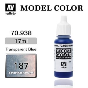 17 ml. (187) Transparent Blue-Transparent Model Color Serisi Maket Boyası, Vallejo 70938