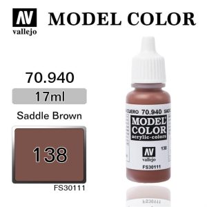 17 ml. (138) Saddle Brown-Matt Model Color Serisi Maket Boyası, Vallejo 70940