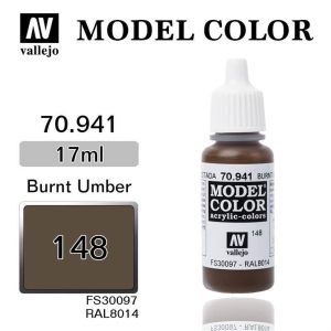 17 ml. (148) Burnt Umber-Matt Model Color Serisi Maket Boyası, Vallejo 70941
