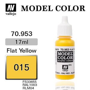 17 ml. (15) Flat Yellow-Matt Model Color Serisi Maket Boyası, Vallejo 70953