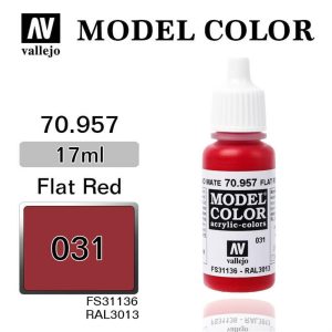 17 ml. (31) Flat Red-Matt Model Color Serisi Maket Boyası, Vallejo 70957