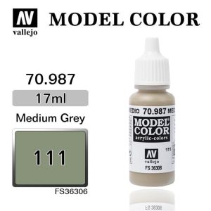 17 ml. (111) Medium Grey-Matt Model Color Serisi Maket Boyası, Vallejo 70987