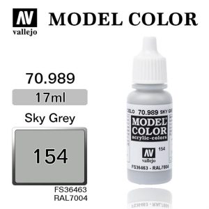 17 ml. (154) Sky Grey-Matt Model Color Serisi Maket Boyası, Vallejo 70989