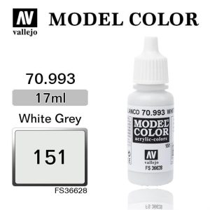 17 ml. (151) White Grey-Matt Model Color Serisi Maket Boyası, Vallejo 70993