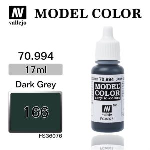 17 ml. (166) Dark Grey-Matt Model Color Serisi Maket Boyası, Vallejo 70994