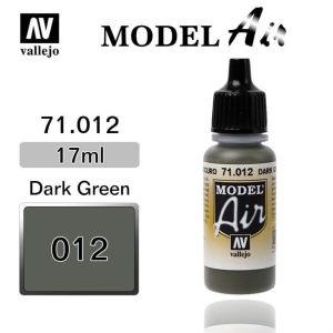 17 ml. Dark Green Model Air Serisi Maket Boyası, Vallejo 71012