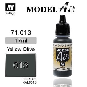 17 ml. Yellow Olive Model Air Serisi Maket Boyası, Vallejo 71013