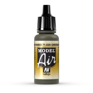 17 ml. Green Brown Model Air Serisi Maket Boyası, Vallejo 71020