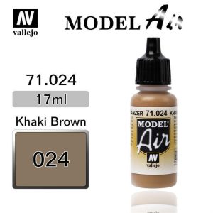 17 ml. Khaki Brown Model Air Serisi Maket Boyası, Vallejo 71024