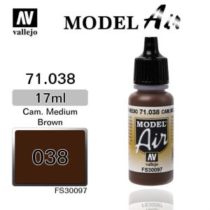 17 ml. Camouflage Medium Brown Model Air Serisi Maket Boyası, Vallejo 71038