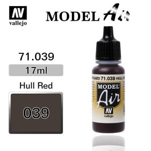 17 ml. Hull Red Model Air Serisi Maket Boyası, Vallejo 71039